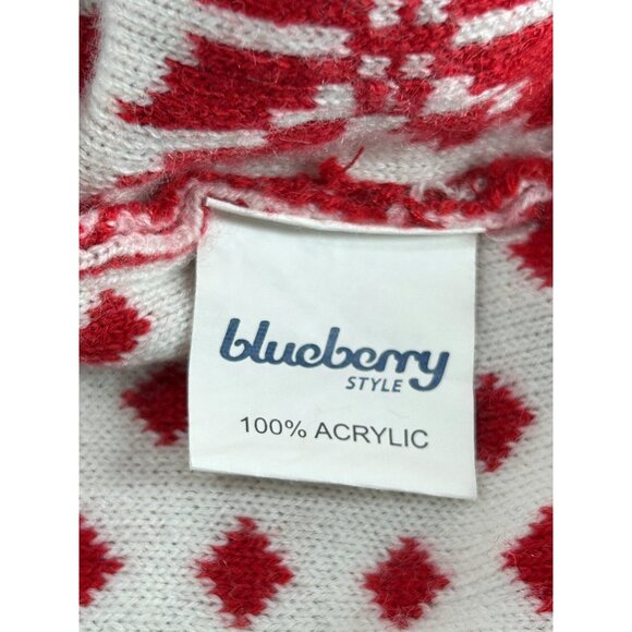 Blueberry Style Sweater Sz M Fair Isle Reindeer Ugly Christmas Sweater Winter - Picture 5 of 5